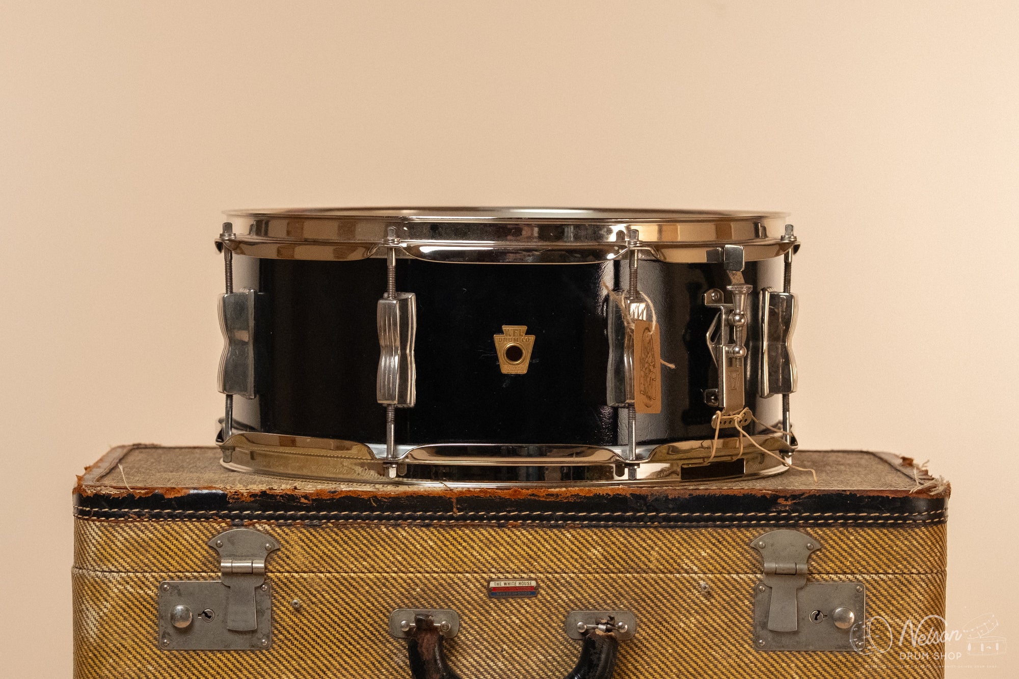 1950s WFL 'Swingster' Refinished in Black Lacquer - 5.5x14"