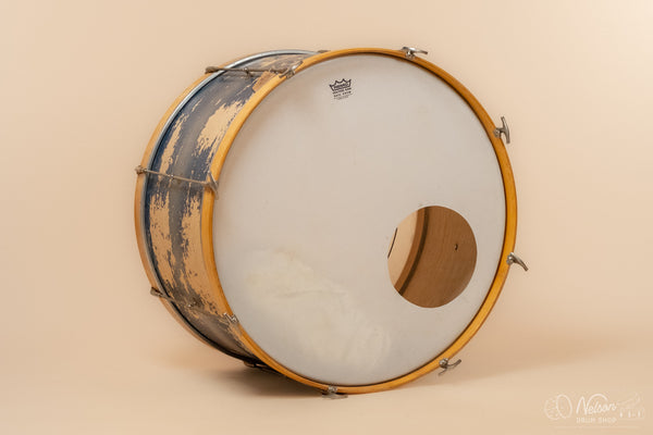 1940s WFL Single Tension Bass Drum in Blue Duco - 14x26