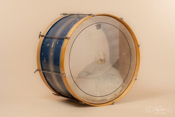 1940s WFL Single Tension Bass Drum in Blue Duco - 14x26