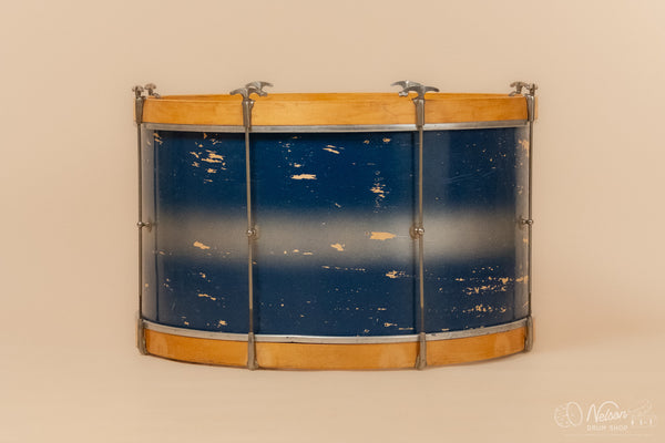 1940s WFL Single Tension Bass Drum in Blue Duco - 14x26