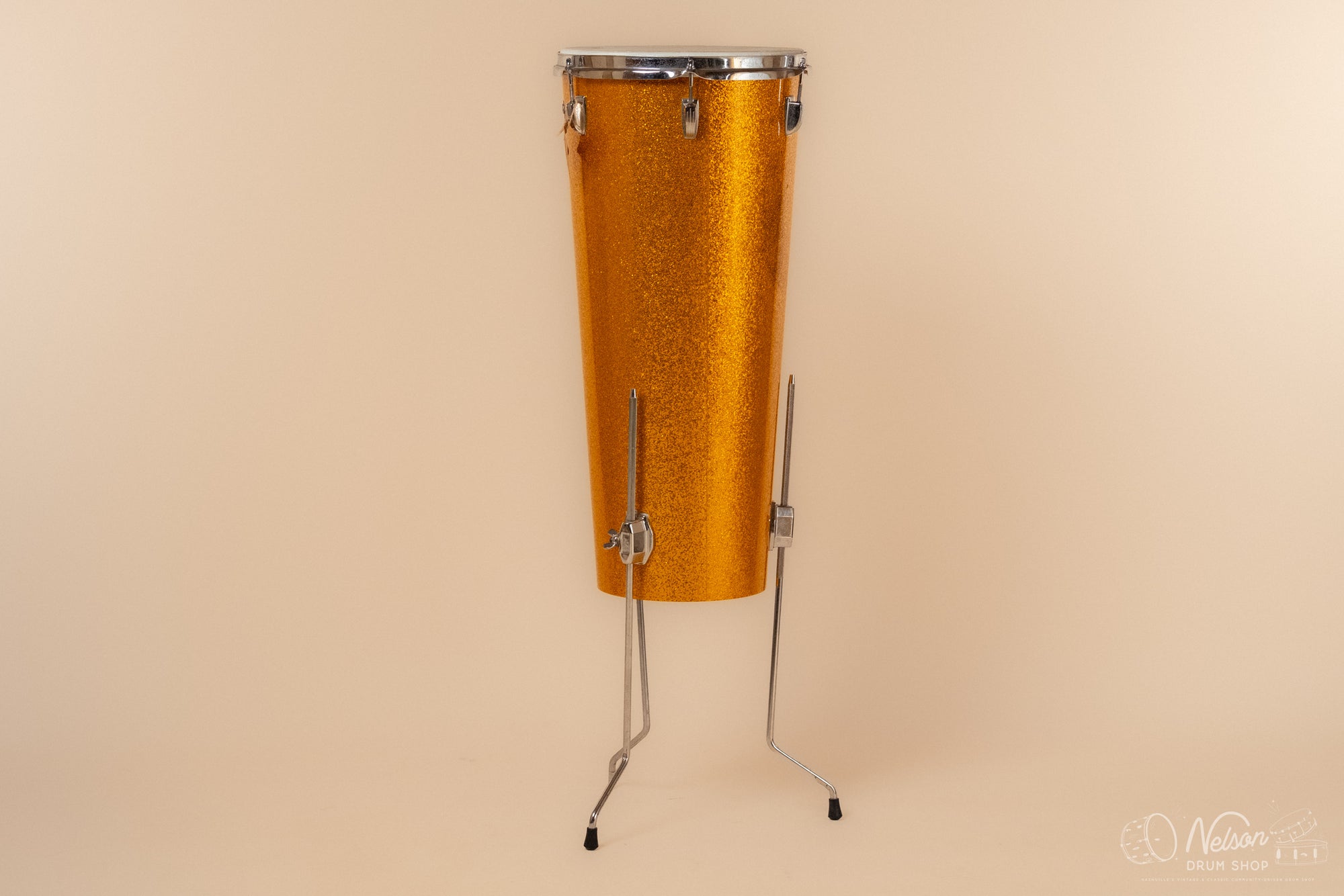 1970s Ludwig Conga w/ legs in Gold Sparkle - 12"