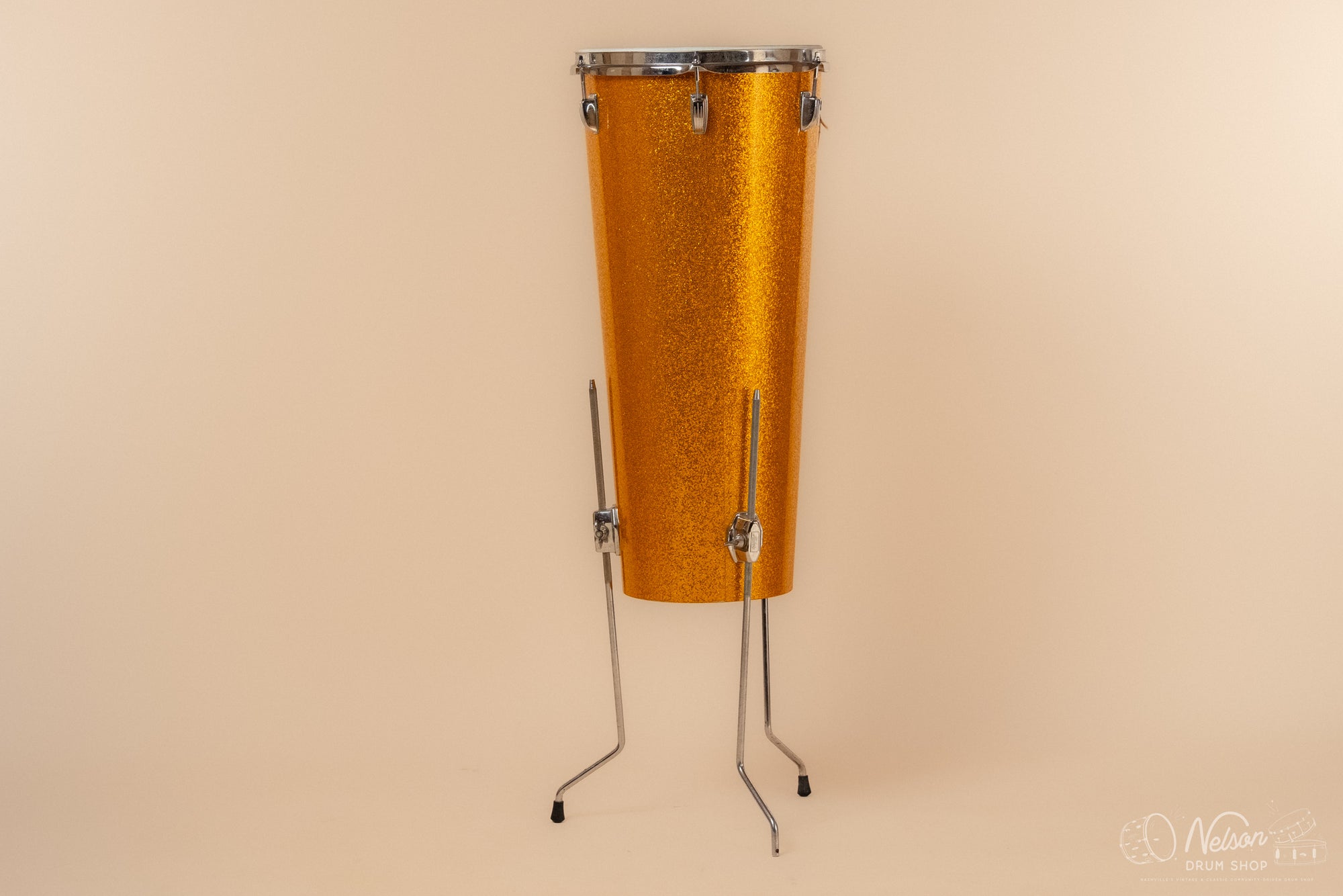 1970s Ludwig Conga w/ legs in Gold Sparkle - 12"