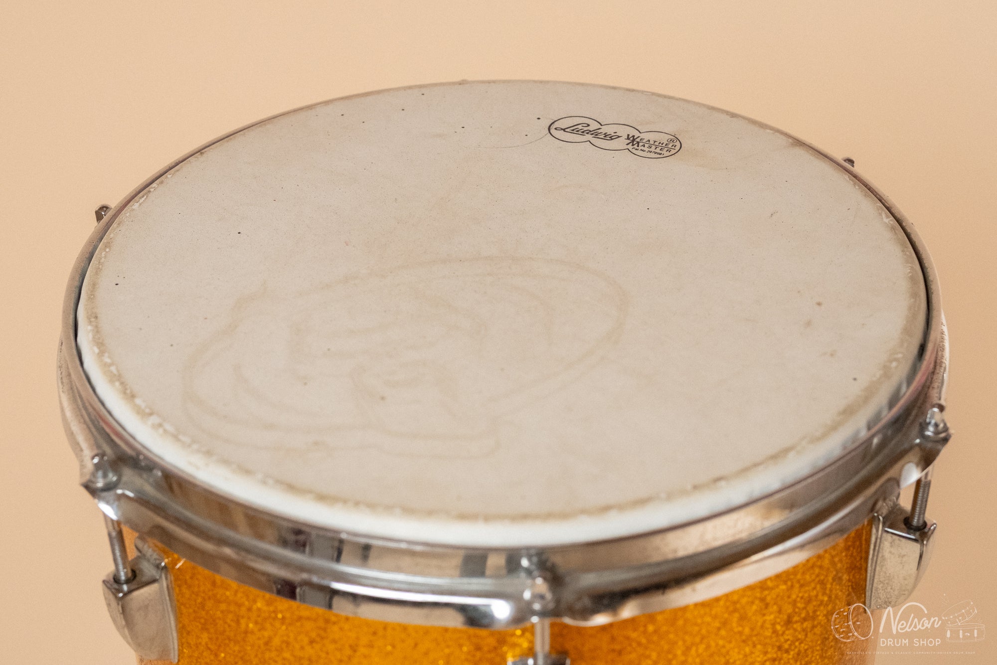 1970s Ludwig Conga w/ legs in Gold Sparkle - 12"