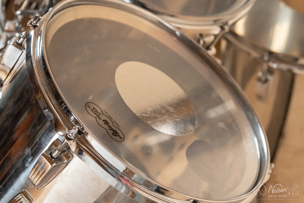 1970s Ludwig 'Big Beat' in Stainless Steel - 14x22, 16x16, 9x13, 8x12