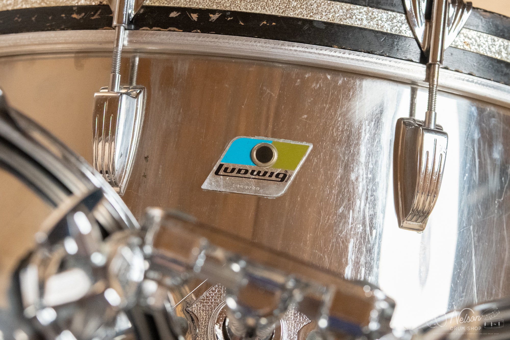 1970s Ludwig 'Big Beat' in Stainless Steel - 14x22, 16x16, 9x13, 8x12