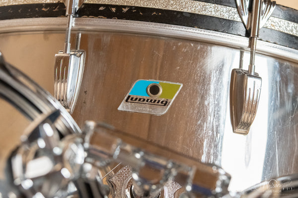1970s Ludwig 'Big Beat' in Stainless Steel - 14x22, 16x16, 9x13, 8x12