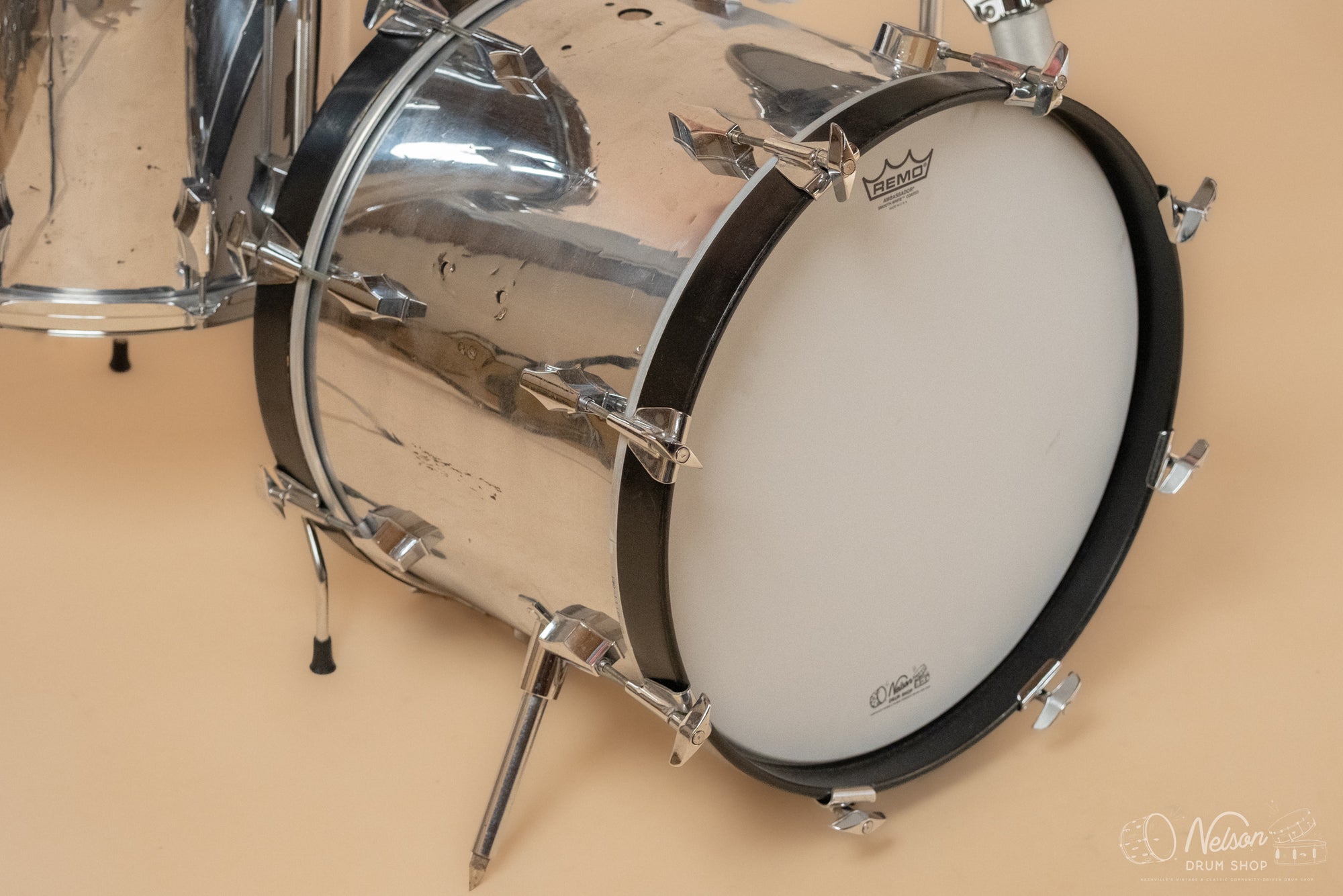 1970s Fibes Chrome Over Fiberglass Bop Kit - 14x18, 16x14, 8x12