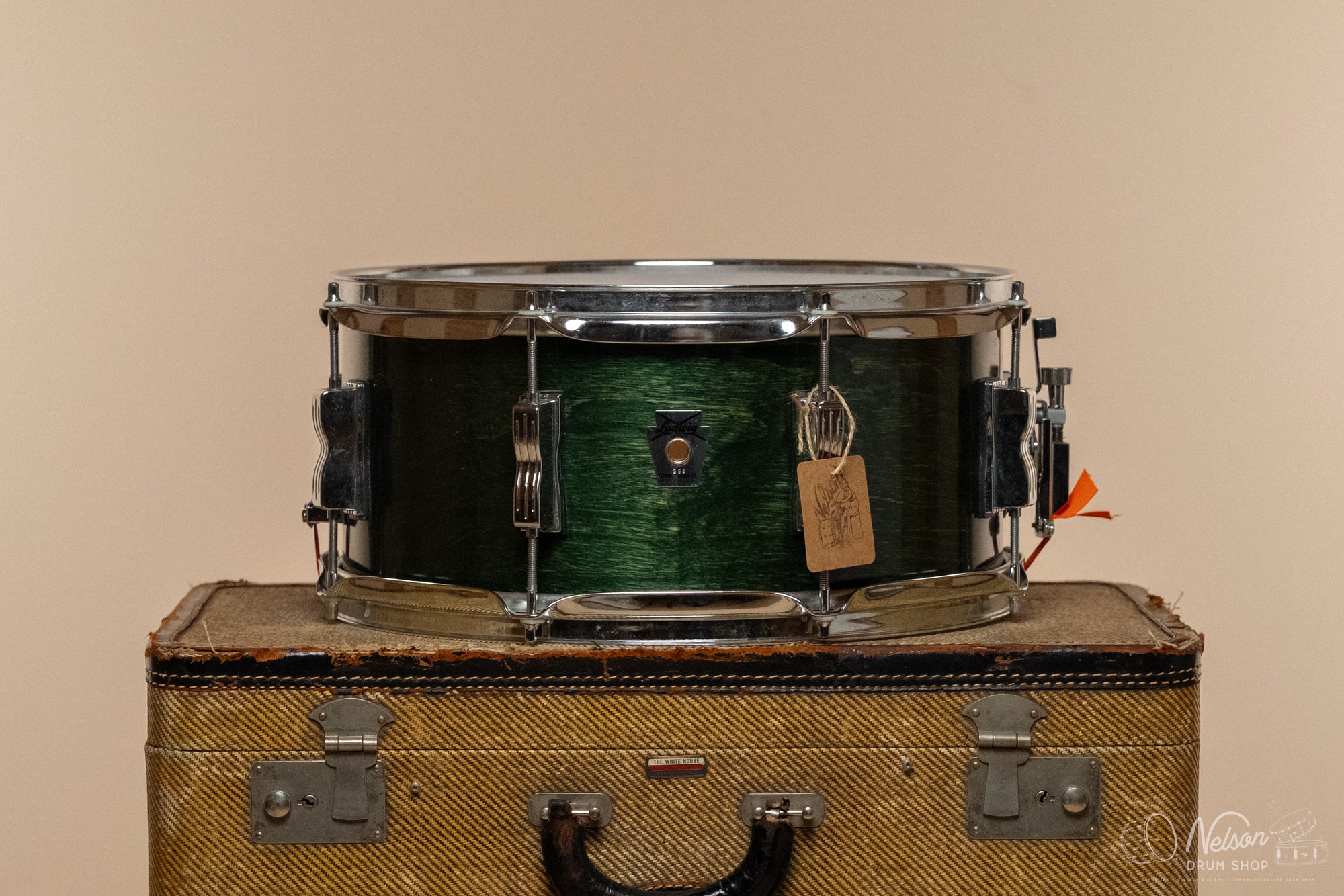 2000s Ludwig Classic Birch in Emerald Green Stain - 6.5x14