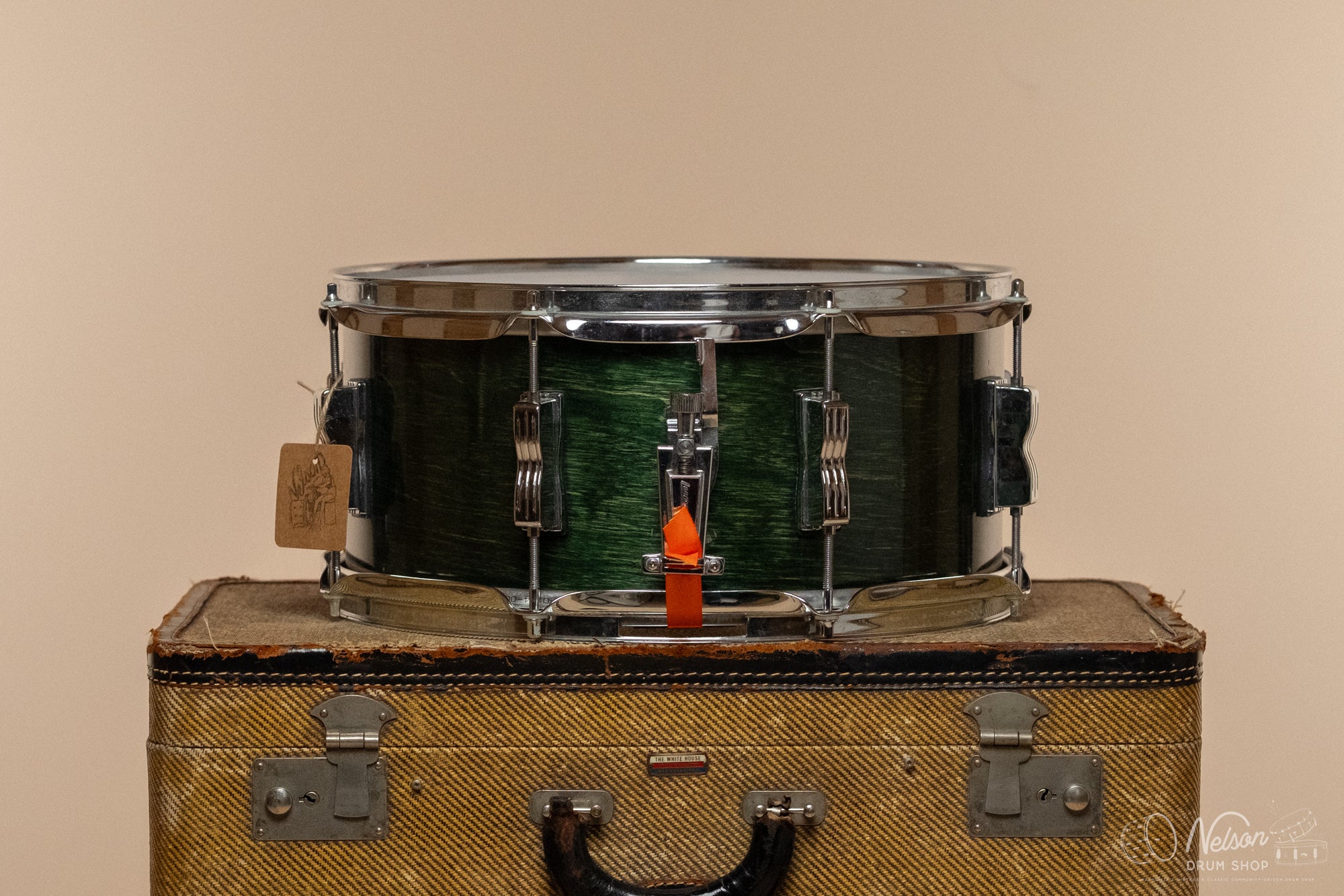 2000s Ludwig Classic Birch in Emerald Green Stain - 6.5x14