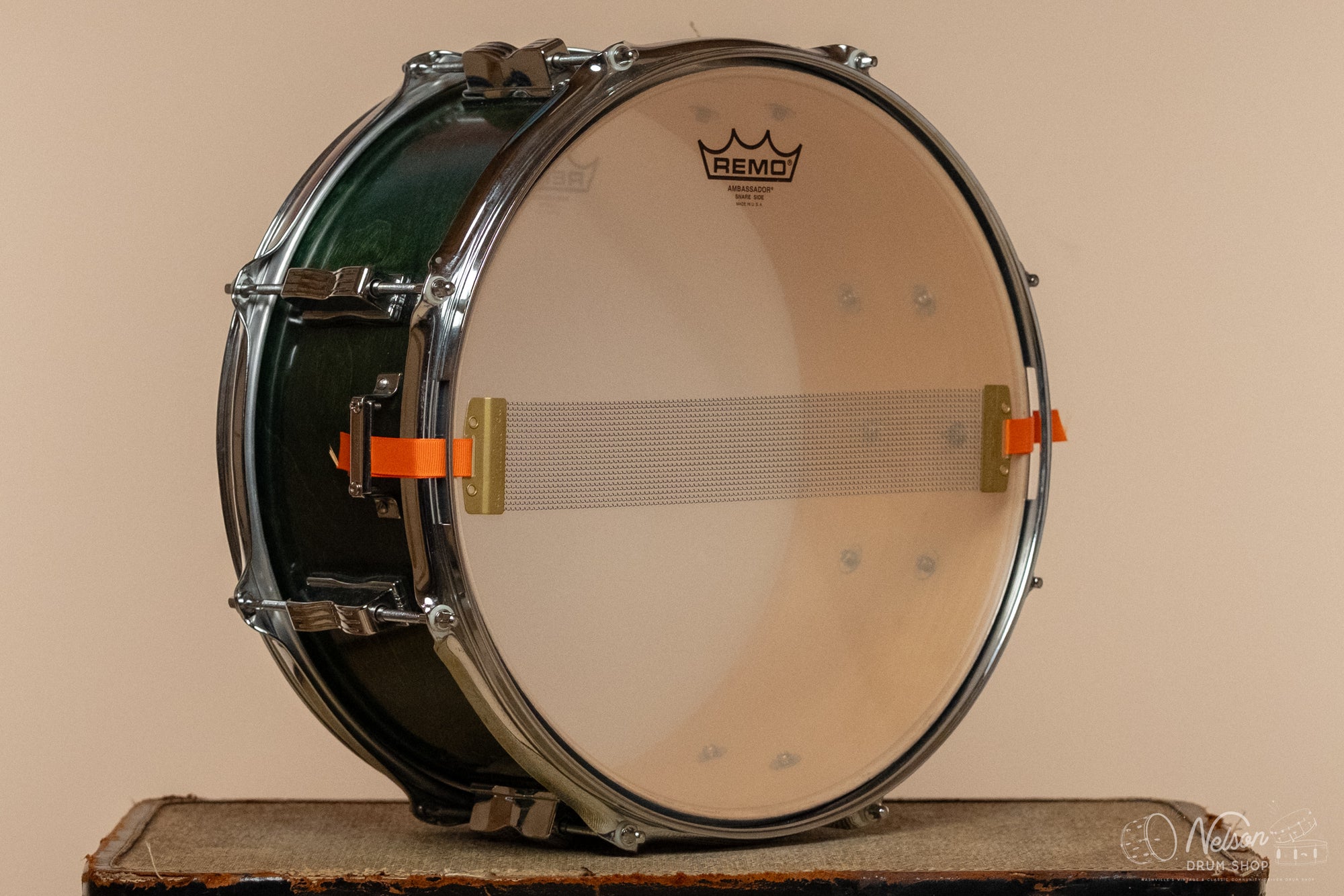 2000s Ludwig Classic Birch in Emerald Green Stain - 6.5x14