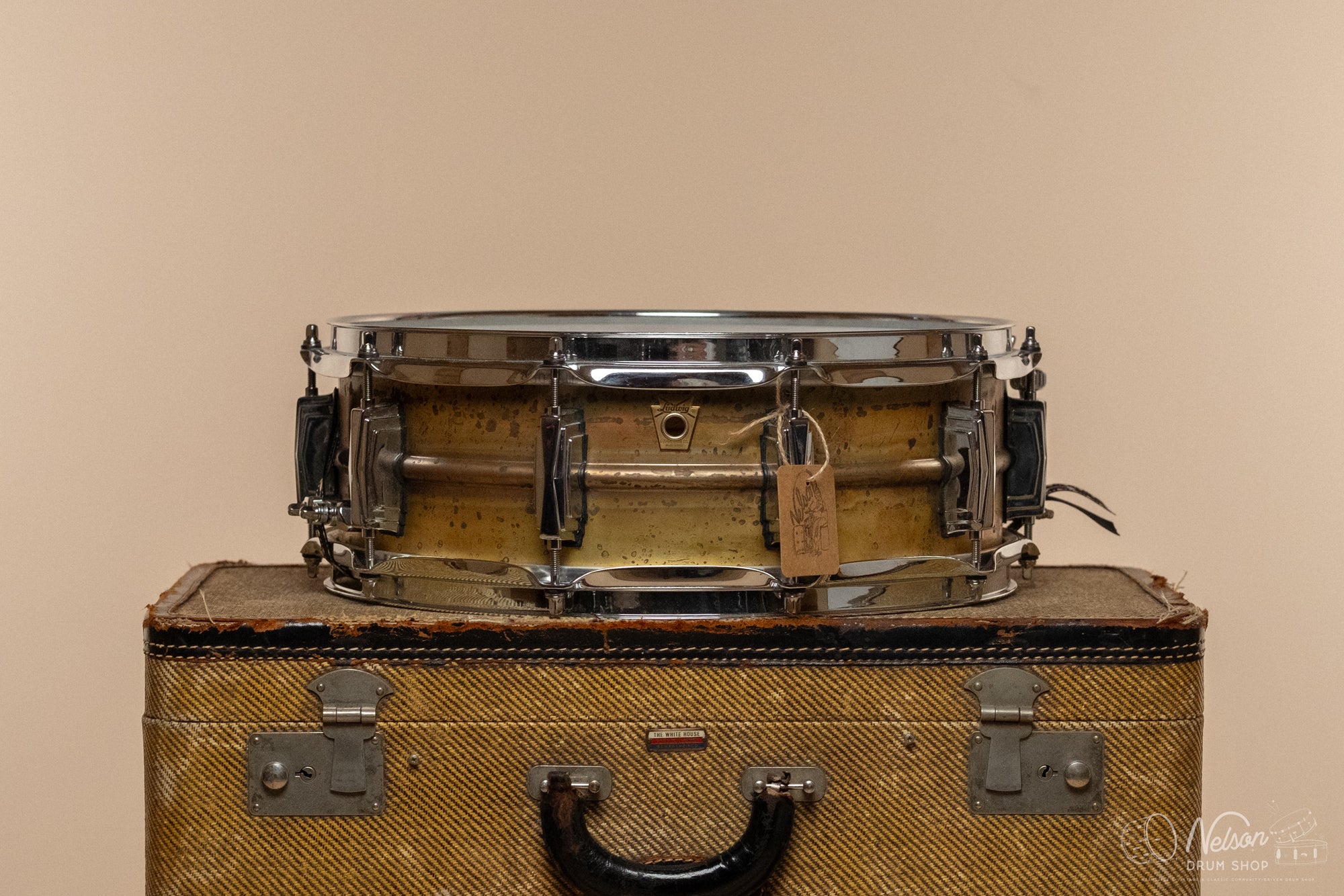 Used Ludwig LB454R Raw Brass Phonic - 5x14
