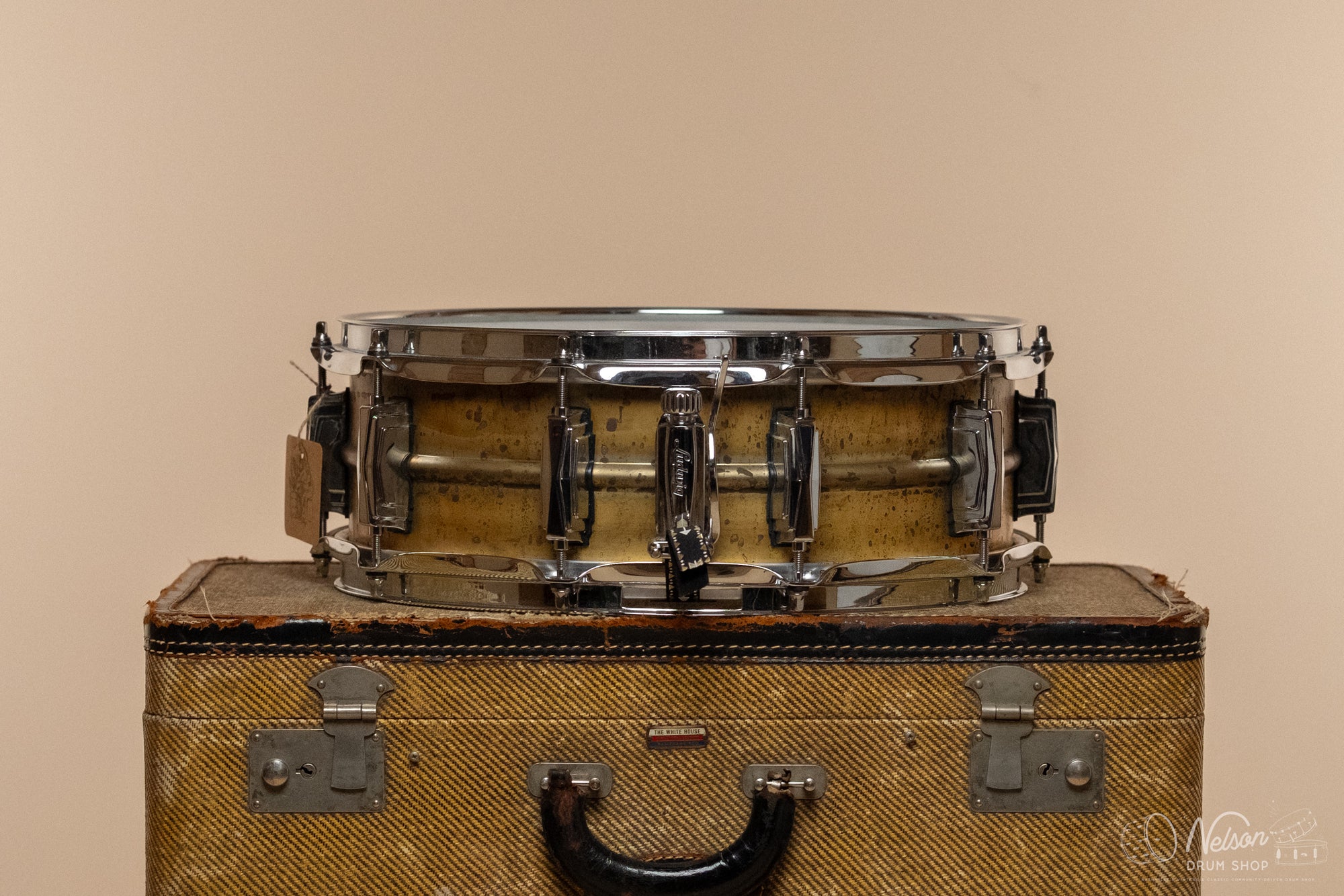 Used Ludwig LB454R Raw Brass Phonic - 5x14