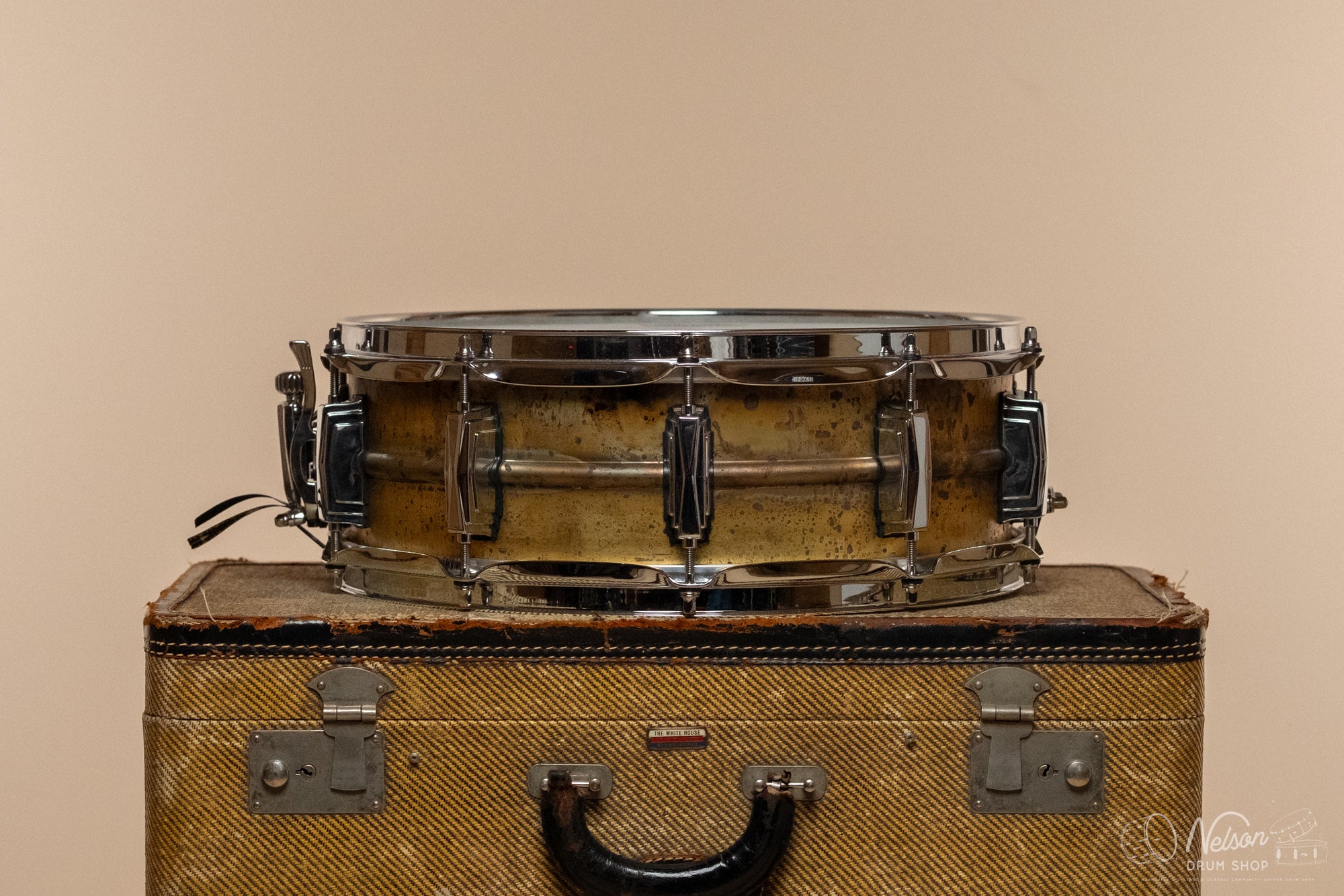Used Ludwig LB454R Raw Brass Phonic - 5x14