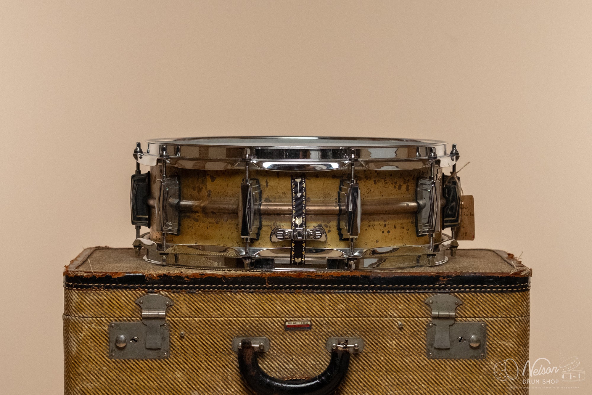 Used Ludwig LB454R Raw Brass Phonic - 5x14