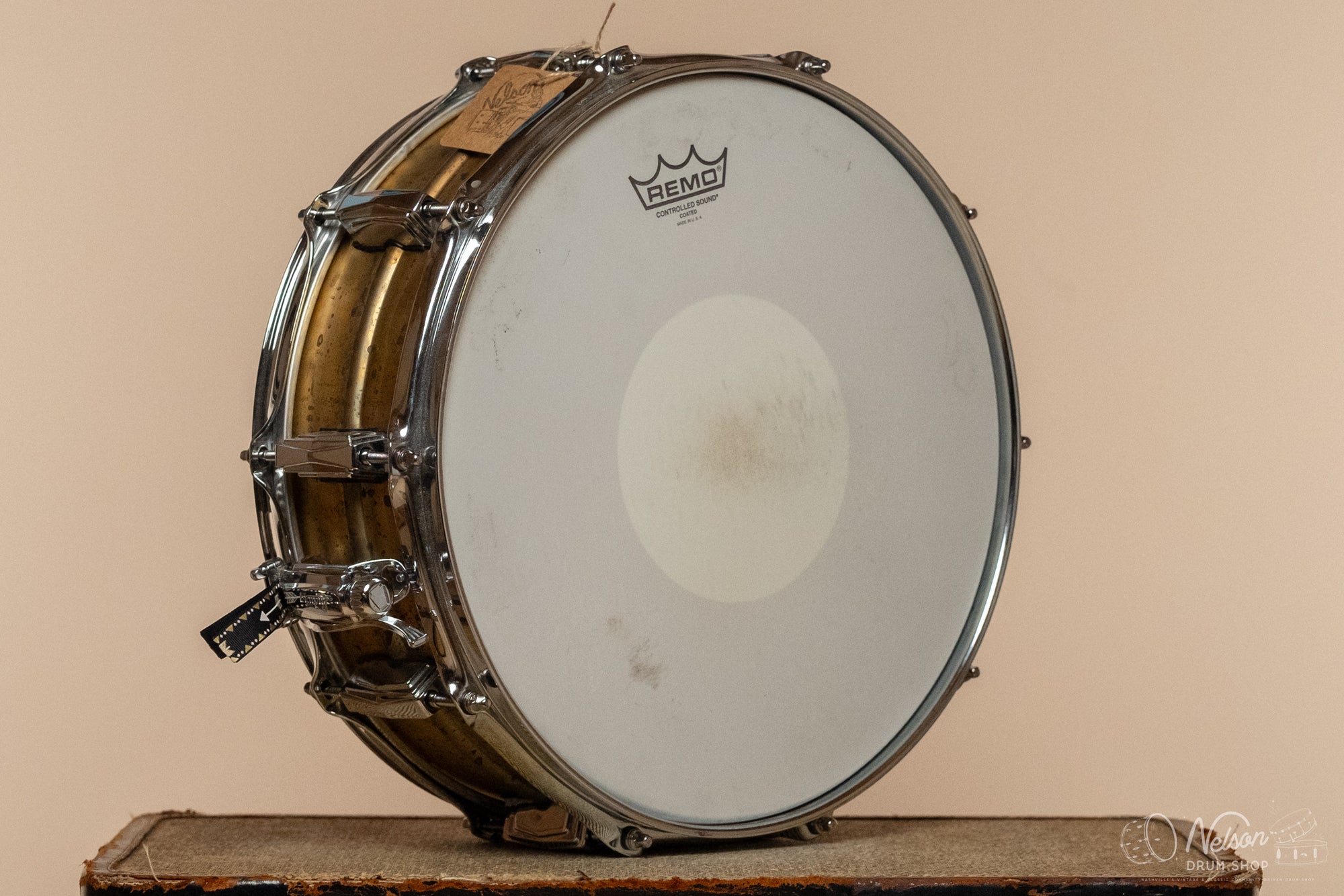 Used Ludwig LB454R Raw Brass Phonic - 5x14