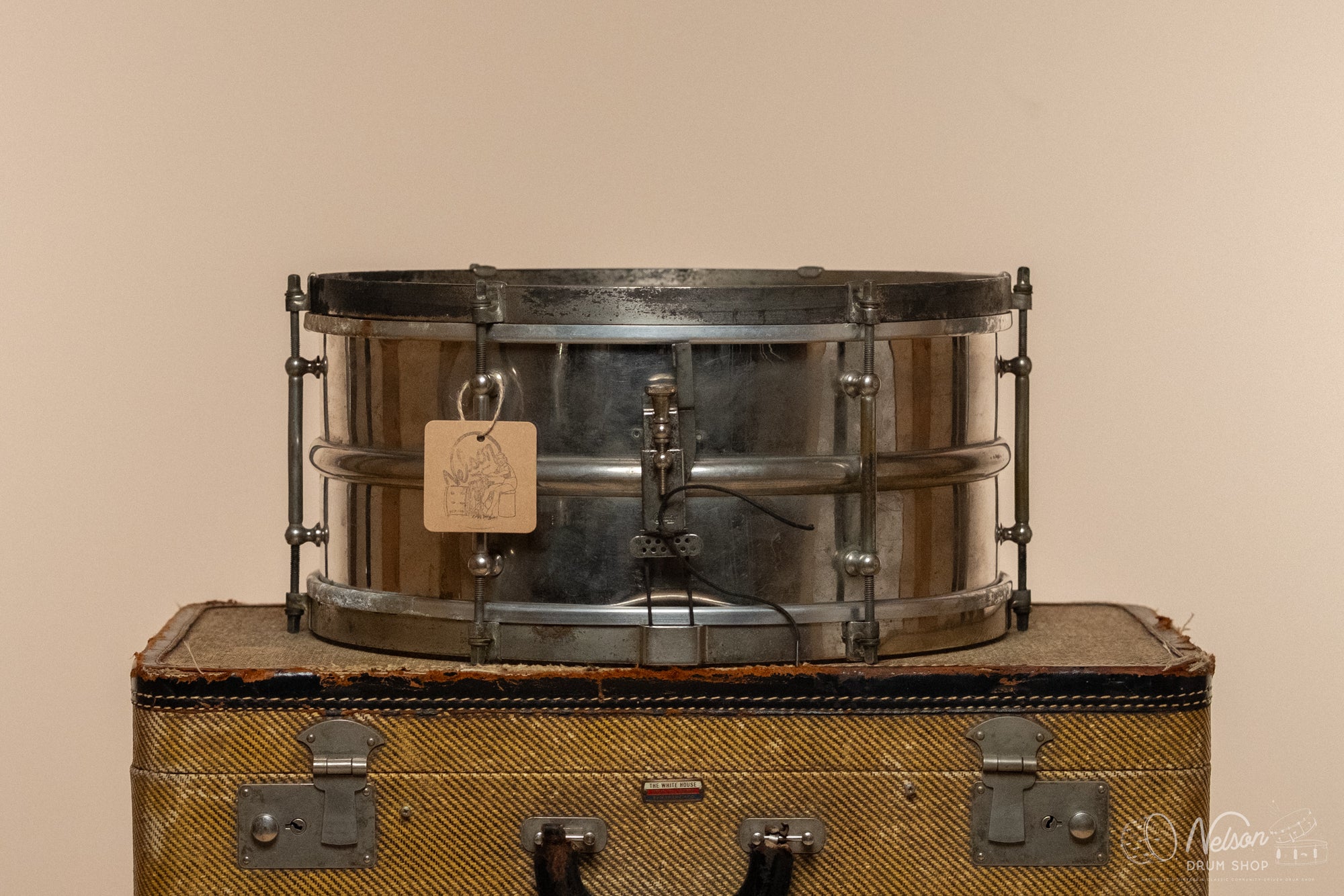 Late 1920s Ludwig 2pc Nickel Over Brass 6 lug - 6.5x14