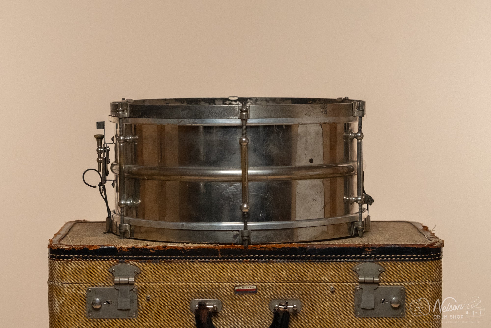 Late 1920s Ludwig 2pc Nickel Over Brass 6 lug - 6.5x14