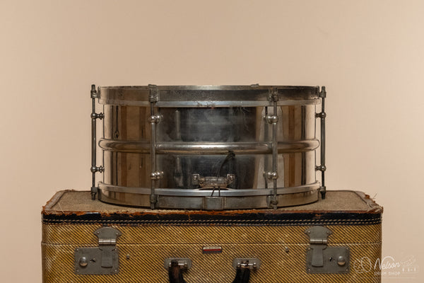 Late 1920s Ludwig 2pc Nickel Over Brass 6 lug - 6.5x14