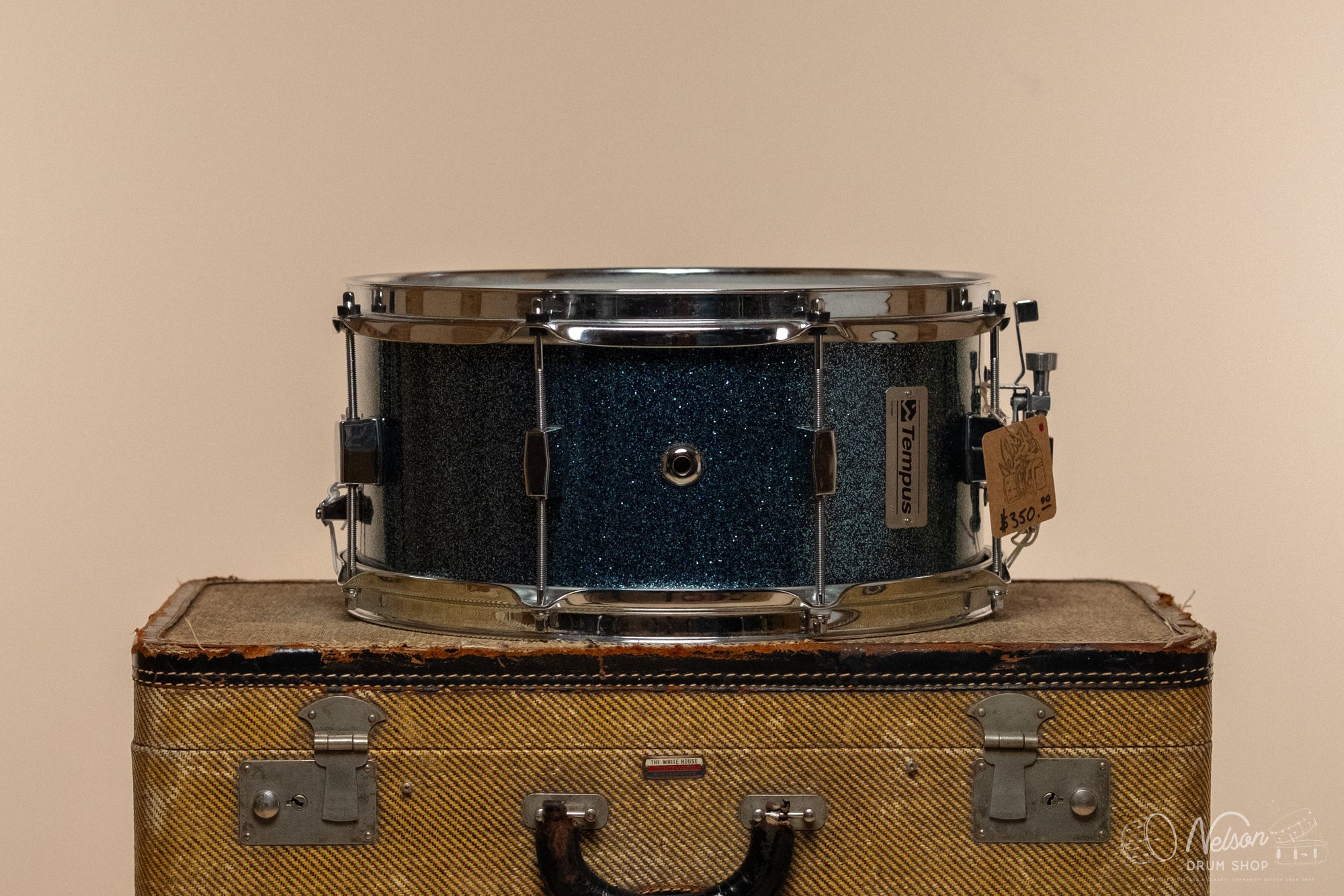 Used Tempus Carbon Fiber Snare Drum in Emerald Sparkle - 6x13