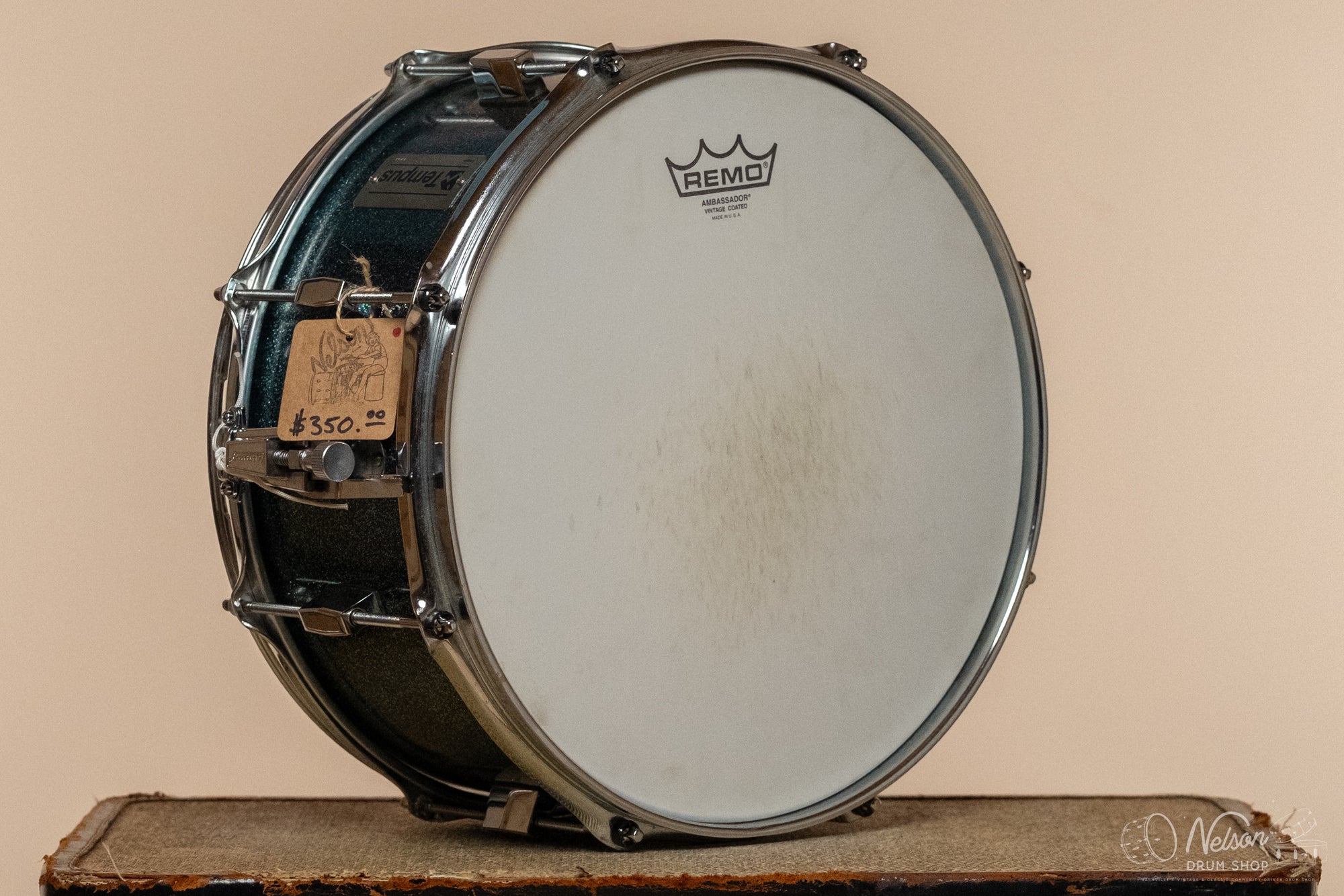 Used Tempus Carbon Fiber Snare Drum in Emerald Sparkle - 6x13