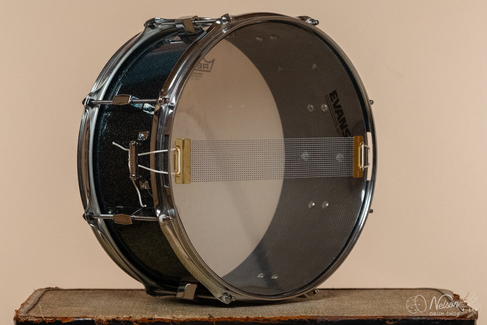 Used Tempus Carbon Fiber Snare Drum in Emerald Sparkle - 6x13