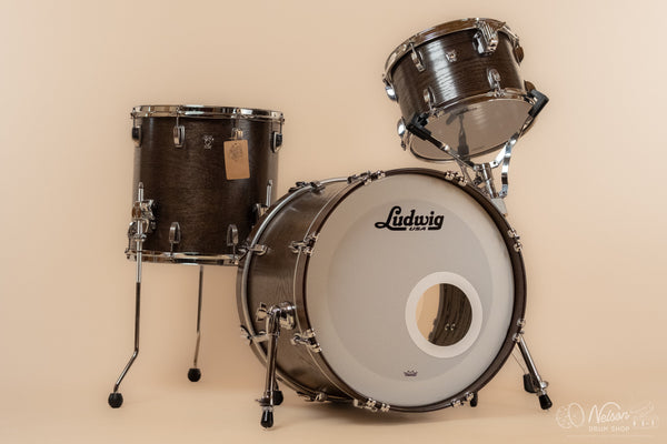 Used Ludwig Classic Oak Downbeat in Smoke - 14x20, 8x12, 14x14