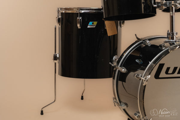1970s Ludwig Vistalite Concert Tom Kit in Black - 14x20, 6.5x10, 8x12, 16x16