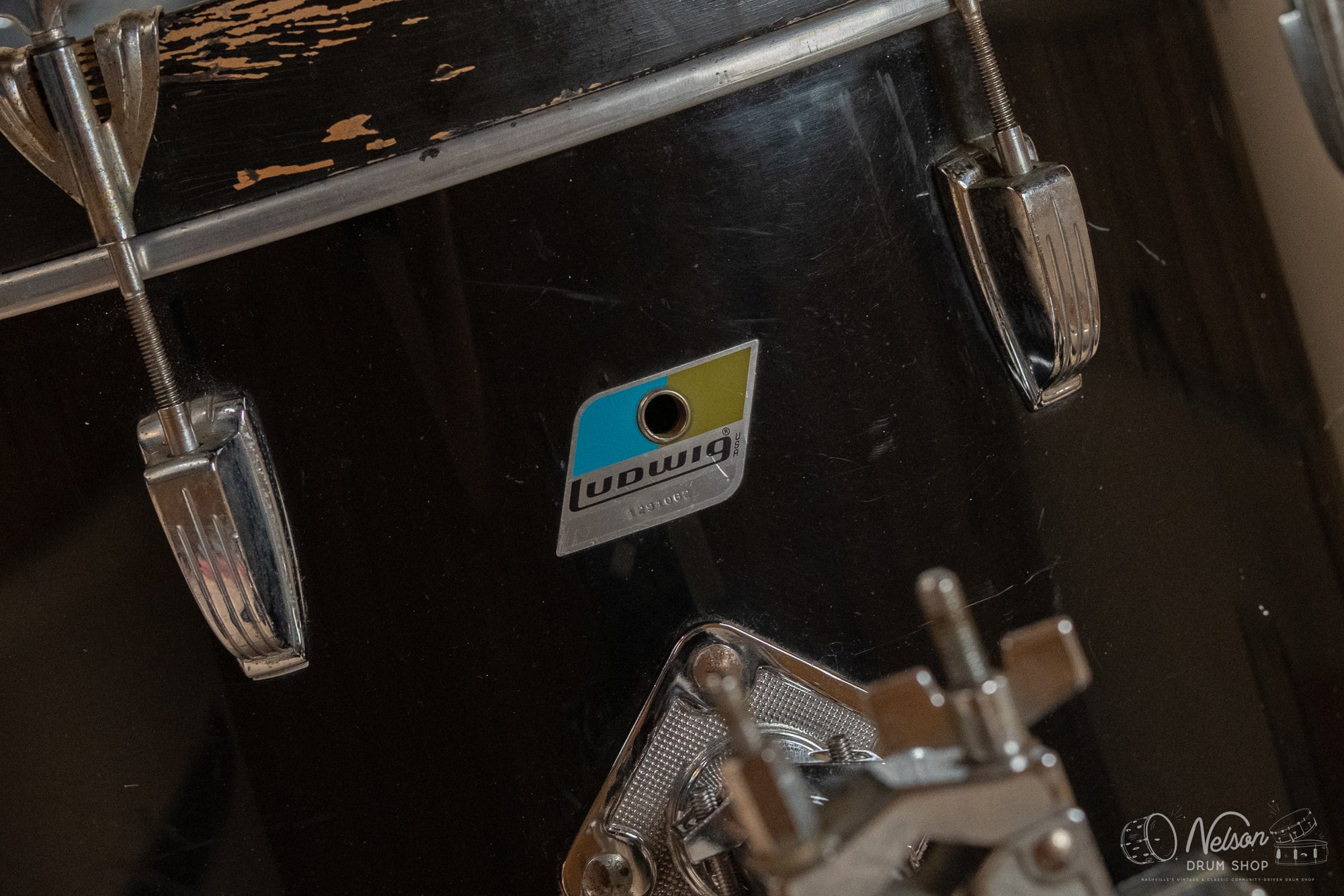 1970s Ludwig Vistalite Concert Tom Kit in Black - 14x20, 6.5x10, 8x12, 16x16