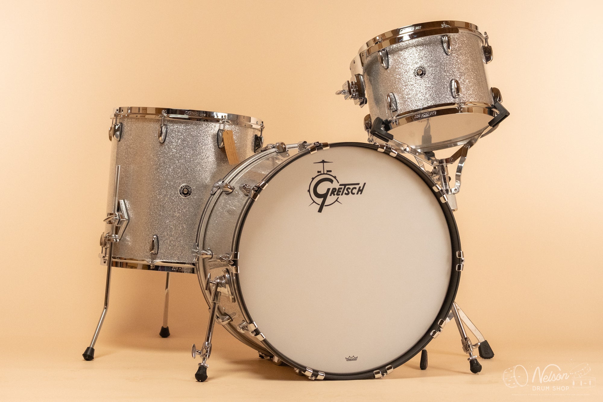Gretsch USA 'Brooklyn' in Silver Sparkle - 14x22. 16x16, 9x13
