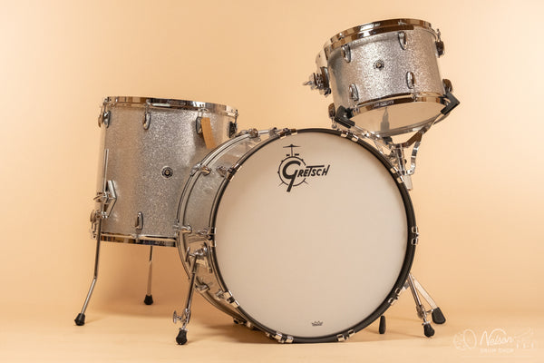 Gretsch USA 'Brooklyn' in Silver Sparkle - 14x22. 16x16, 9x13