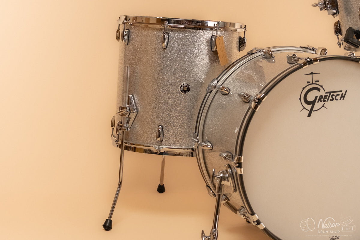 Gretsch USA 'Brooklyn' in Silver Sparkle - 14x22. 16x16, 9x13