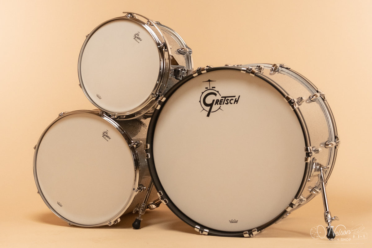 Gretsch USA 'Brooklyn' in Silver Sparkle - 14x22. 16x16, 9x13