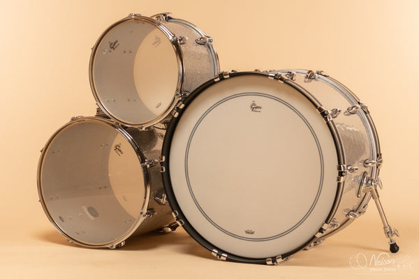 Gretsch USA 'Brooklyn' in Silver Sparkle - 14x22. 16x16, 9x13