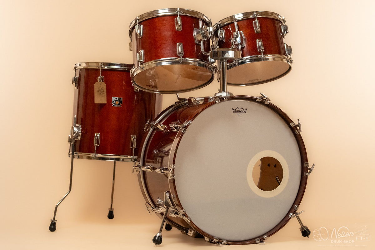 1980s Tama Superstar in Super Mahogany - 14x22, 8x12, 9x13, 16x16