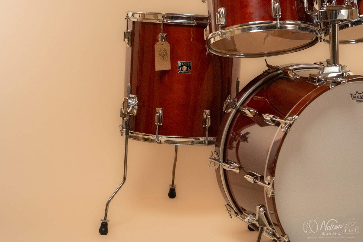 1980s Tama Superstar in Super Mahogany - 14x22, 8x12, 9x13, 16x16