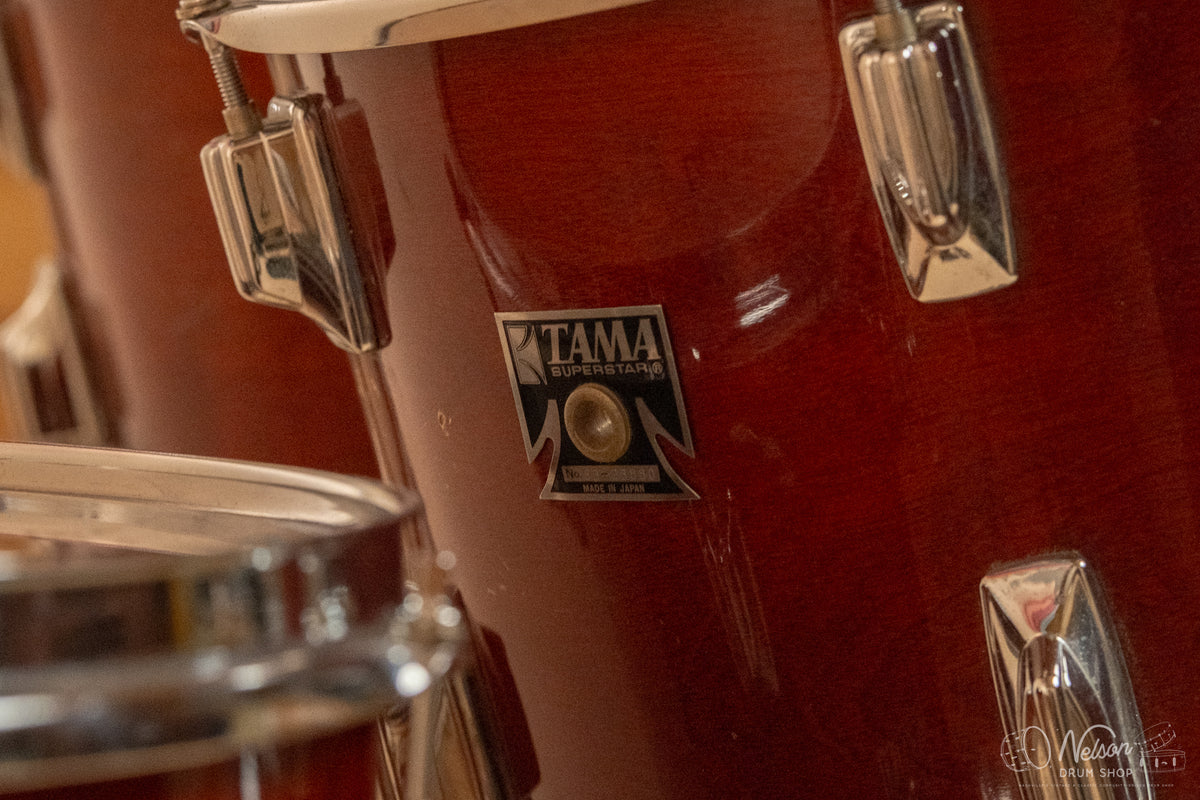 1980s Tama Superstar in Super Mahogany - 14x22, 8x12, 9x13, 16x16