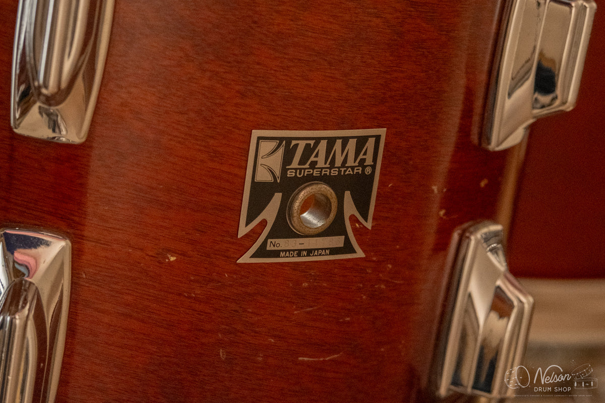 1980s Tama Superstar in Super Mahogany - 14x22, 8x12, 9x13, 16x16