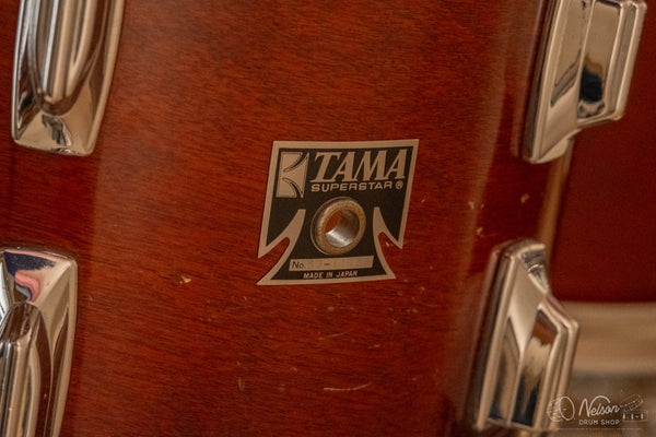 1980s Tama Superstar in Super Mahogany - 14x22, 8x12, 9x13, 16x16