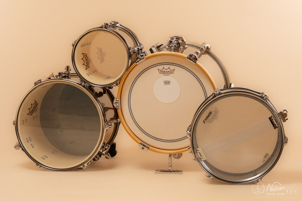Used Sonor 'Martini' Kit in Gold Galaxy Sparkle - 12x14, 10x13, 8x8, 5x12sn