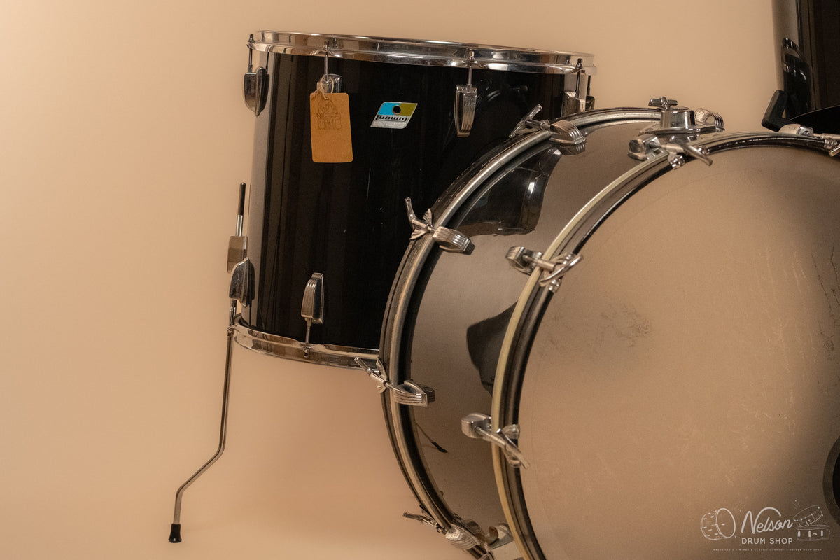 1970s Ludwig Vistalite in Black - 14x24, 16x18, 12x15, 10x14