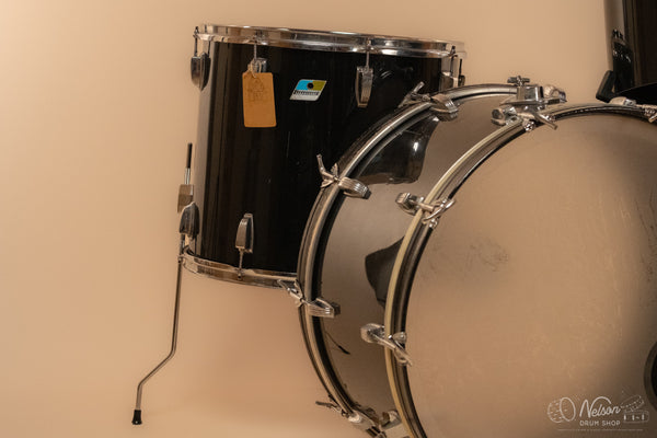 1970s Ludwig Vistalite in Black - 14x24, 16x18, 12x15, 10x14