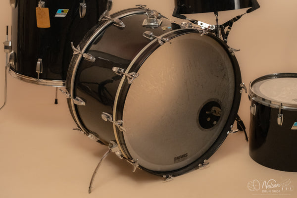 1970s Ludwig Vistalite in Black - 14x24, 16x18, 12x15, 10x14