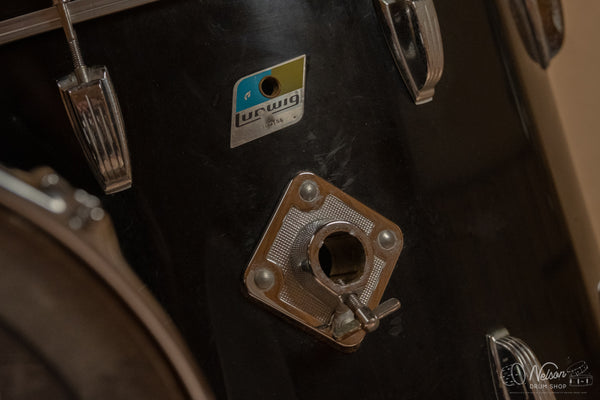 1970s Ludwig Vistalite in Black - 14x24, 16x18, 12x15, 10x14