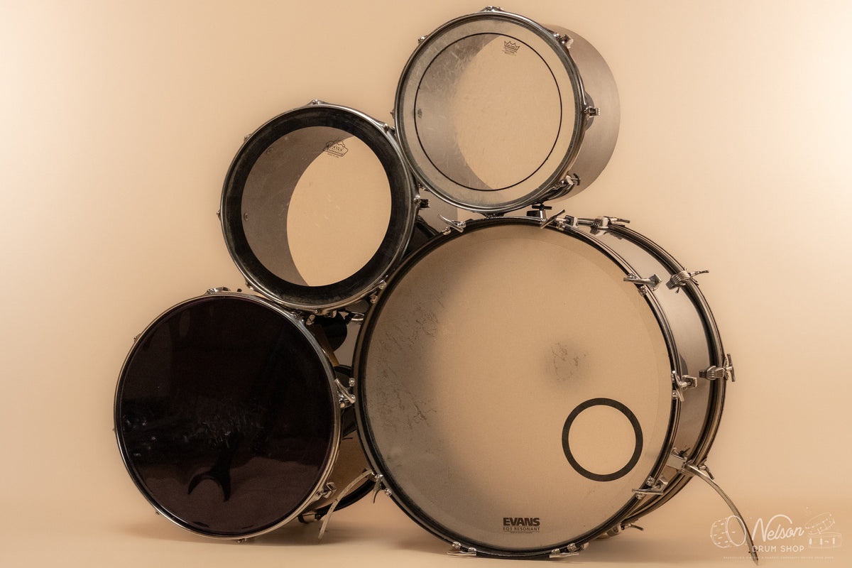 1970s Ludwig Vistalite in Black - 14x24, 16x18, 12x15, 10x14