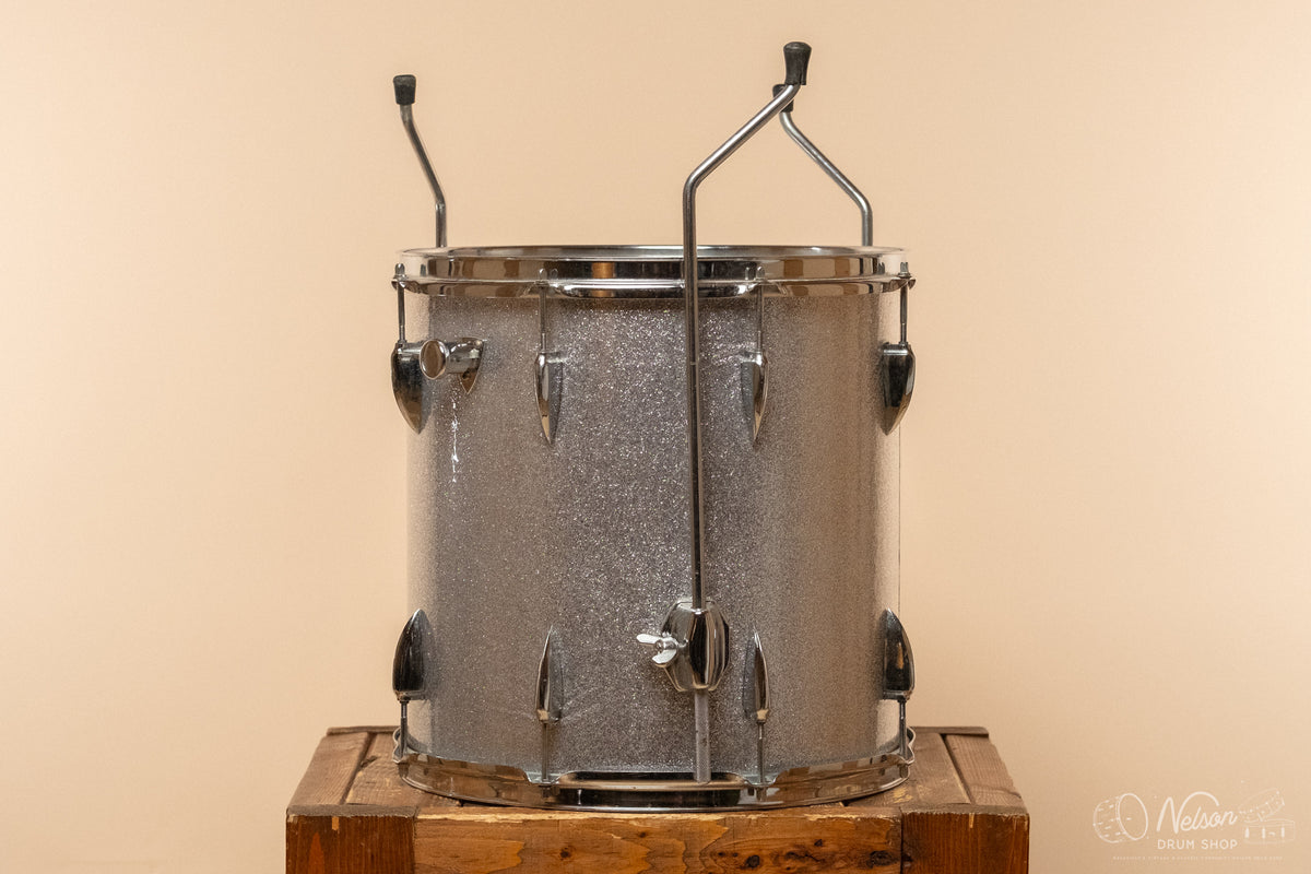 1970s MIJ Star Floor Tom rewrapped in Silver Sparkle - 14x14