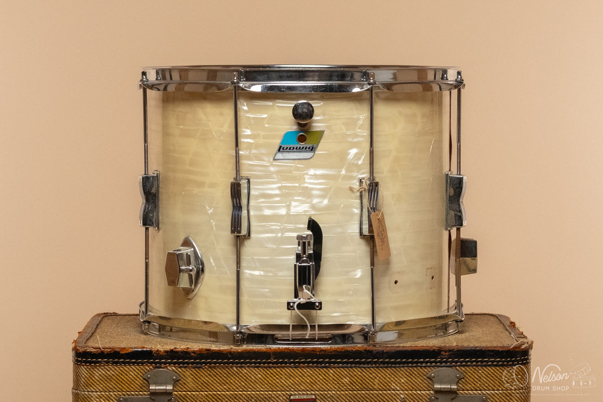 1970s Ludwig Parade Model in White Marine Pearl - 12x15