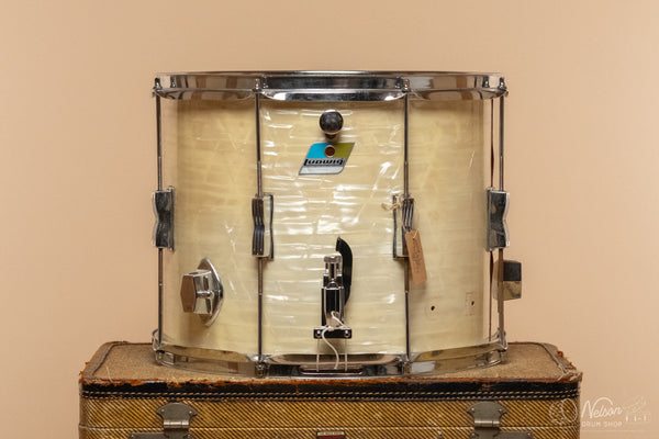 1970s Ludwig Parade Model in White Marine Pearl - 12x15