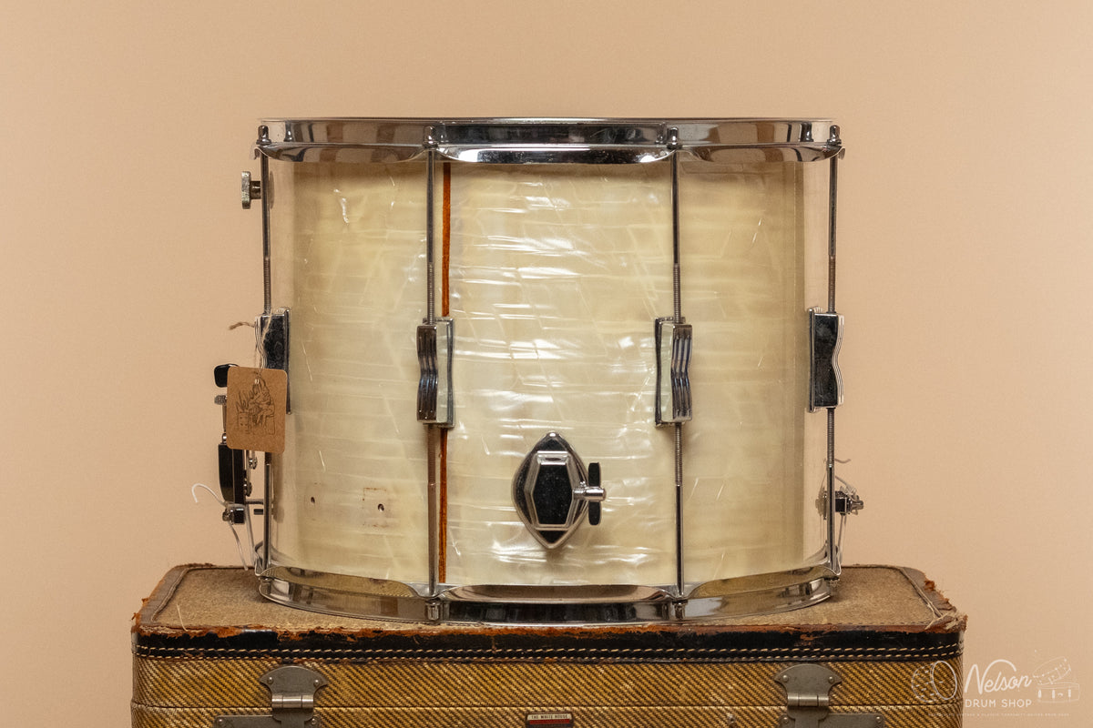 1970s Ludwig Parade Model in White Marine Pearl - 12x15