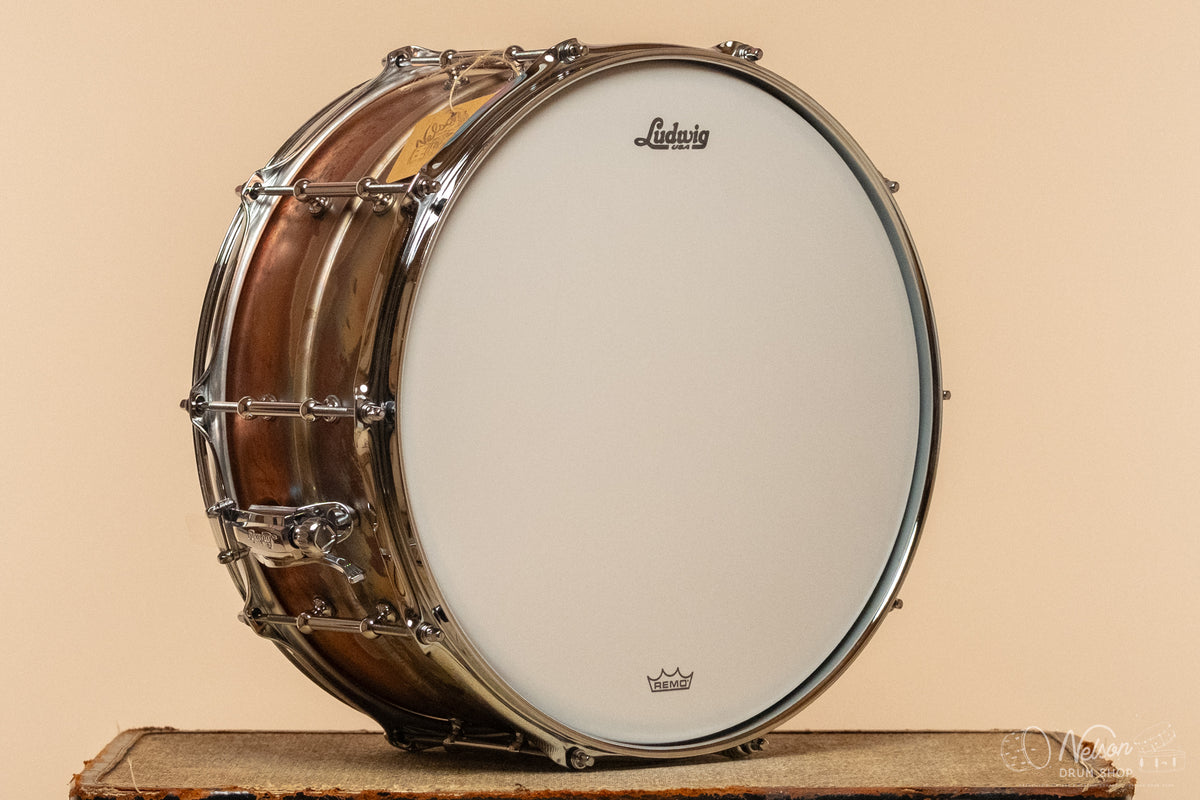 Ludwig LB552RT 'Bronze-Phonic' Raw Natural Patina w/ Tube Lugs - 6.5x14