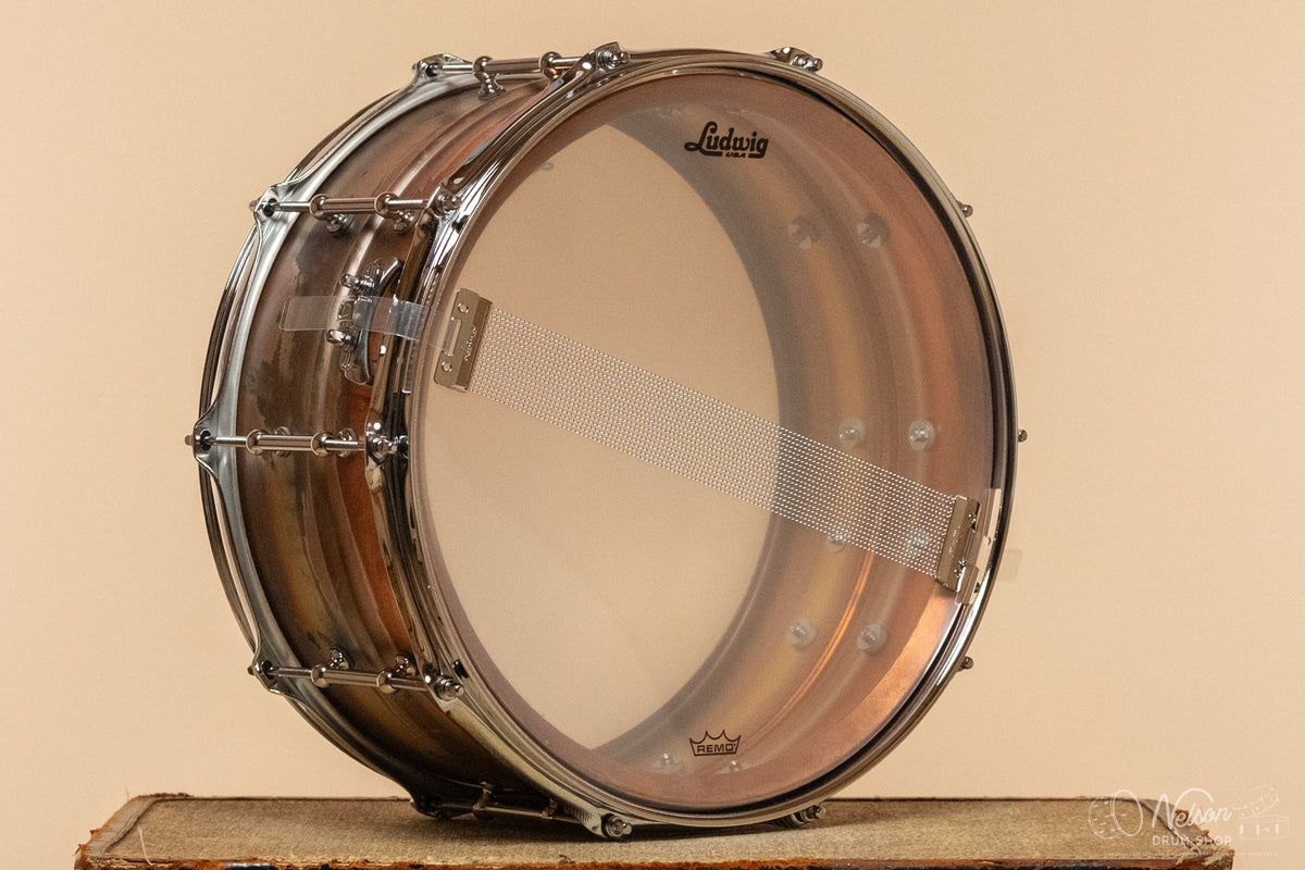 Ludwig LB552RT 'Bronze-Phonic' Raw Natural Patina w/ Tube Lugs - 6.5x14